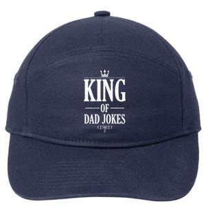 Daddy Fathers Day Funny Puns Rad Jokes King Of Dad Jokes Funny Gift 7-Panel Snapback Hat