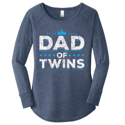 Daddy Fathers Day Dad Of Twins Father Proud Twin Parents Women's Perfect Tri Tunic Long Sleeve Shirt