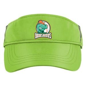 Dadasaurus Funny Design For Fathers Day With Baseball Gift Adult Drive Performance Visor