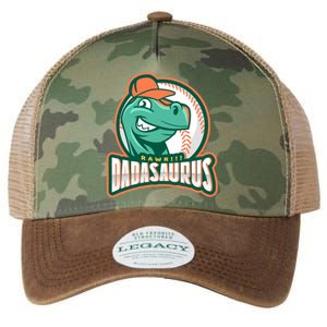 Dadasaurus Funny Design For Fathers Day With Baseball Gift Legacy Tie Dye Trucker Hat