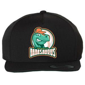 Dadasaurus Funny Design For Fathers Day With Baseball Gift Wool Snapback Cap