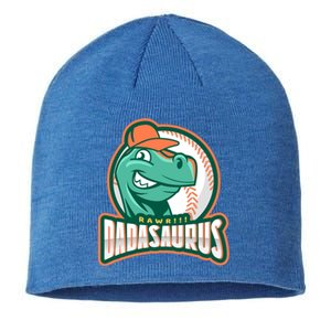 Dadasaurus Funny Design For Fathers Day With Baseball Gift Sustainable Beanie