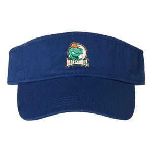 Dadasaurus Funny Design For Fathers Day With Baseball Gift Valucap Bio-Washed Visor