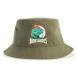 Dadasaurus Funny Design For Fathers Day With Baseball Gift Sustainable Bucket Hat