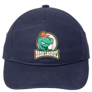 Dadasaurus Funny Design For Fathers Day With Baseball Gift 7-Panel Snapback Hat