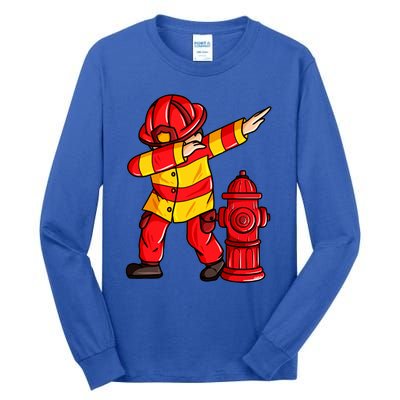 Dabbing Firefighter Dab Fire Gift Great Gift Tall Long Sleeve T-Shirt