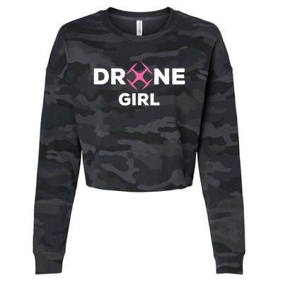 Drone Funny Drone Pilot Flying Drones Cute Gift Cropped Pullover Crew