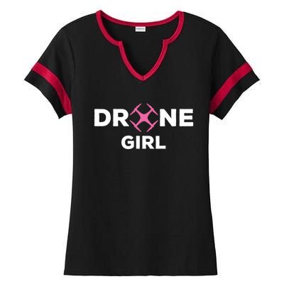 Drone Funny Drone Pilot Flying Drones Cute Gift Ladies Halftime Notch Neck Tee