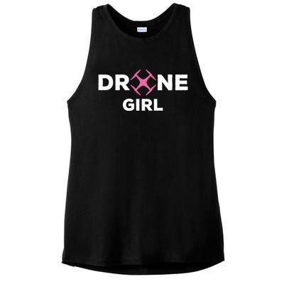 Drone Funny Drone Pilot Flying Drones Cute Gift Ladies PosiCharge Tri-Blend Wicking Tank