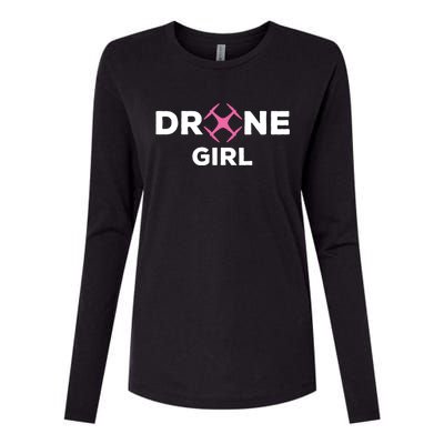 Drone Funny Drone Pilot Flying Drones Cute Gift Womens Cotton Relaxed Long Sleeve T-Shirt