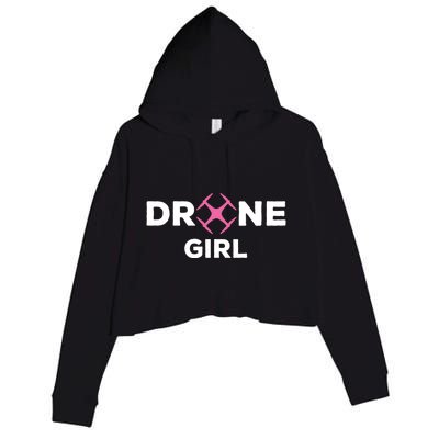 Drone Funny Drone Pilot Flying Drones Cute Gift Crop Fleece Hoodie