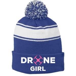 Drone Funny Drone Pilot Flying Drones Cute Gift Stripe Pom Pom Beanie