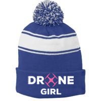 Drone Funny Drone Pilot Flying Drones Cute Gift Stripe Pom Pom Beanie