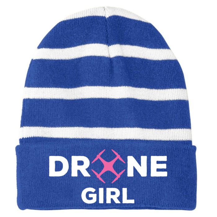 Drone Funny Drone Pilot Flying Drones Cute Gift Striped Beanie with Solid Band