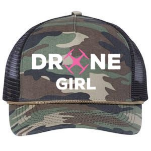 Drone Funny Drone Pilot Flying Drones Cute Gift Retro Rope Trucker Hat Cap