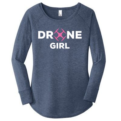 Drone Funny Drone Pilot Flying Drones Cute Gift Women's Perfect Tri Tunic Long Sleeve Shirt