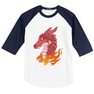 Dragon Fire Baseball Sleeve Shirt