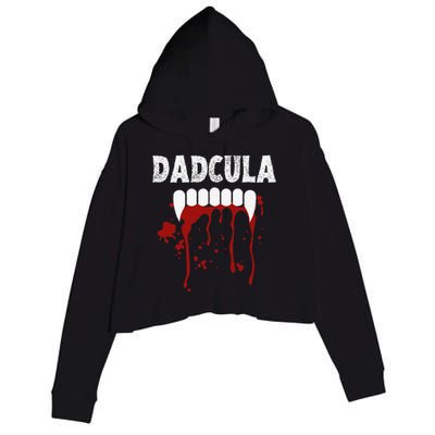 Dadcula Funny Dad Halloween Costume Spooky Season Scary Cute Crop Fleece Hoodie