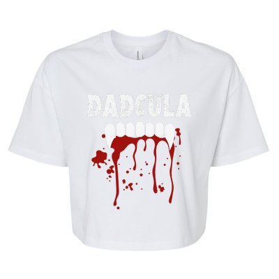 Dadcula Funny Dad Halloween Costume Spooky Season Scary Cute Bella+Canvas Jersey Crop Tee