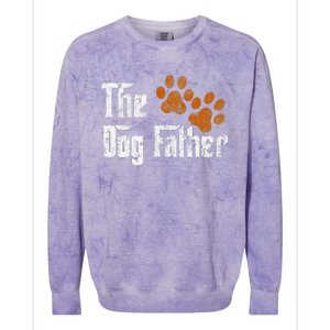 DogFather Funny Dad Daddy Papa Pops Fathers Day Gift Idea Gift Colorblast Crewneck Sweatshirt