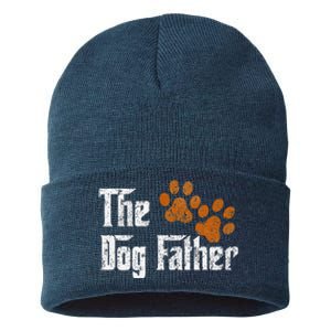 DogFather Funny Dad Daddy Papa Pops Fathers Day Gift Idea Gift Sustainable Knit Beanie