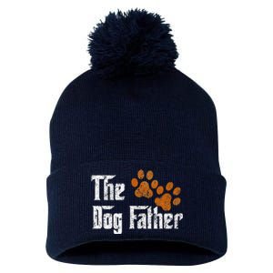 DogFather Funny Dad Daddy Papa Pops Fathers Day Gift Idea Gift Pom Pom 12in Knit Beanie