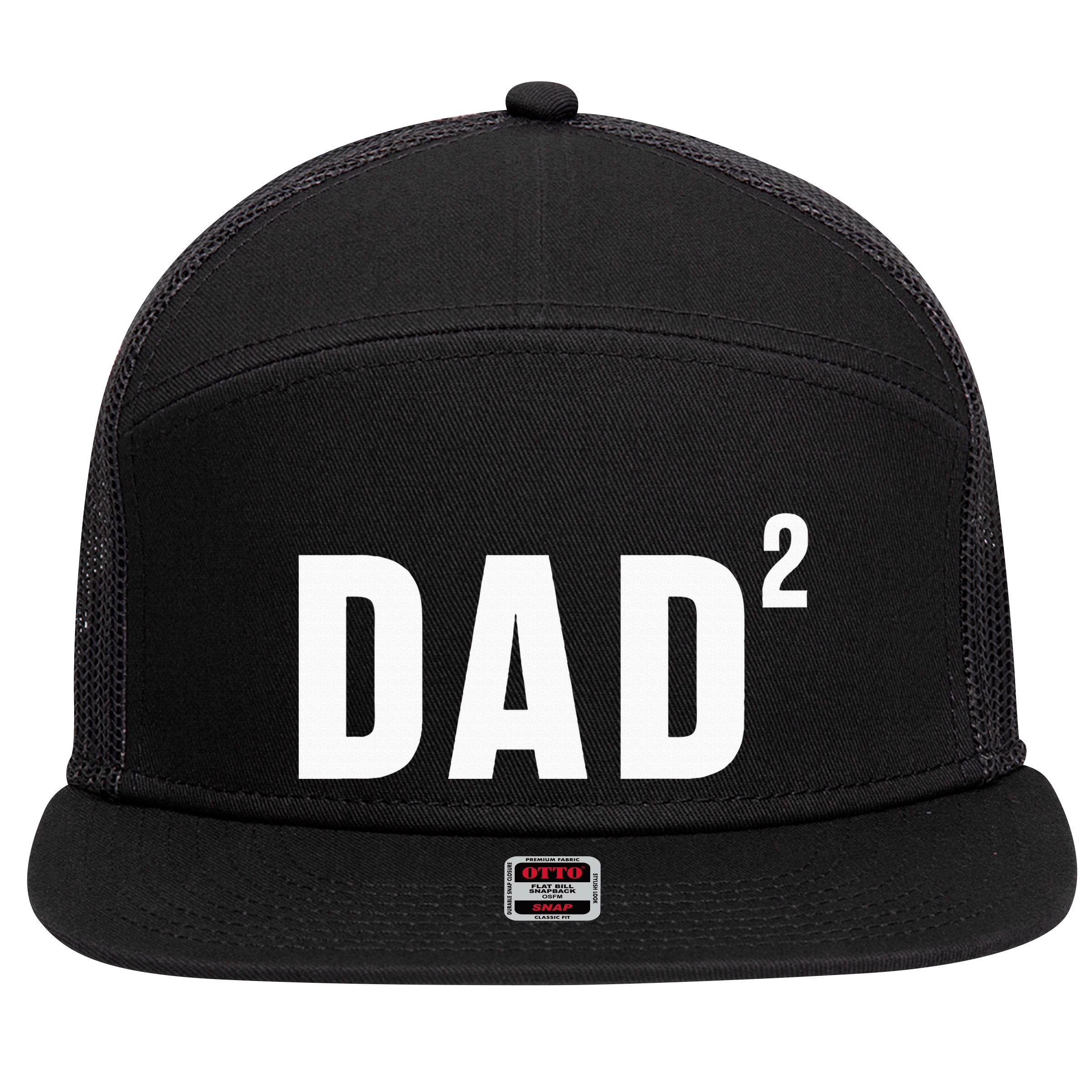 Dad Fathers Day 2 Pregnancy Announcement Second Baby 7 Panel Mesh Trucker Snapback Hat