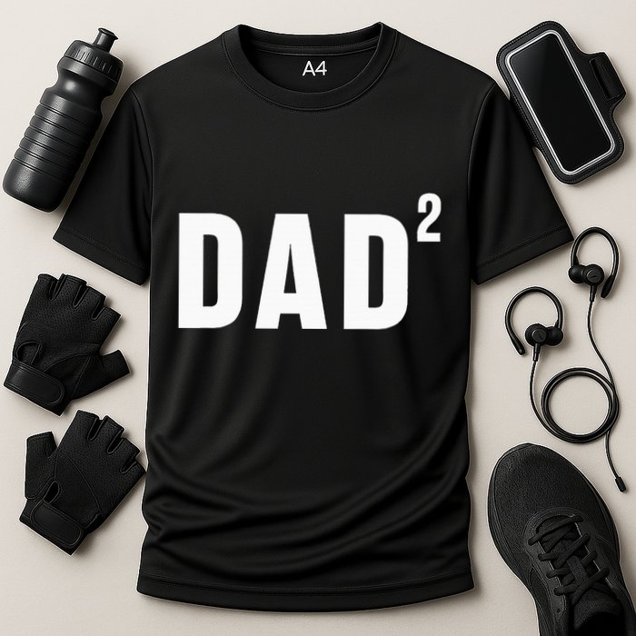 Dad Fathers Day 2 Pregnancy Announcement Second Baby Cooling Performance Crew T-Shirt