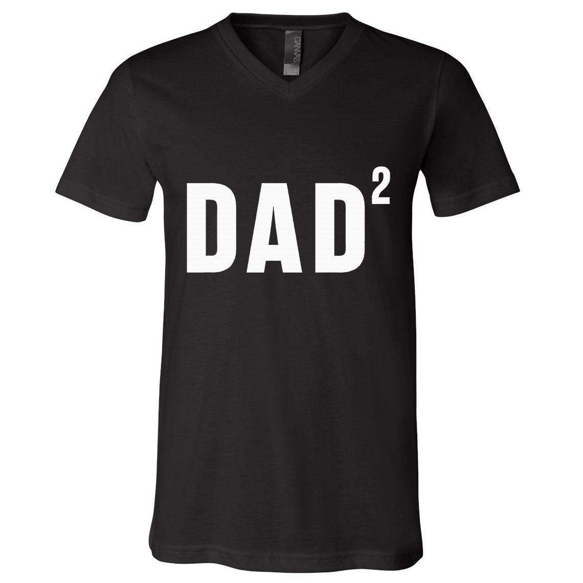 Dad Fathers Day 2 Pregnancy Announcement Second Baby V-Neck T-Shirt