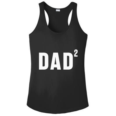 Dad Fathers Day 2 Pregnancy Announcement Second Baby Ladies PosiCharge Competitor Racerback Tank