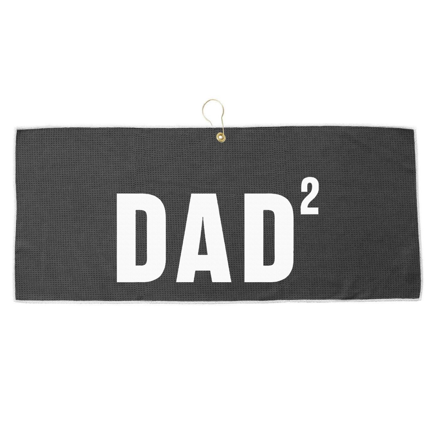 Dad Fathers Day 2 Pregnancy Announcement Second Baby Large Microfiber Waffle Golf Towel