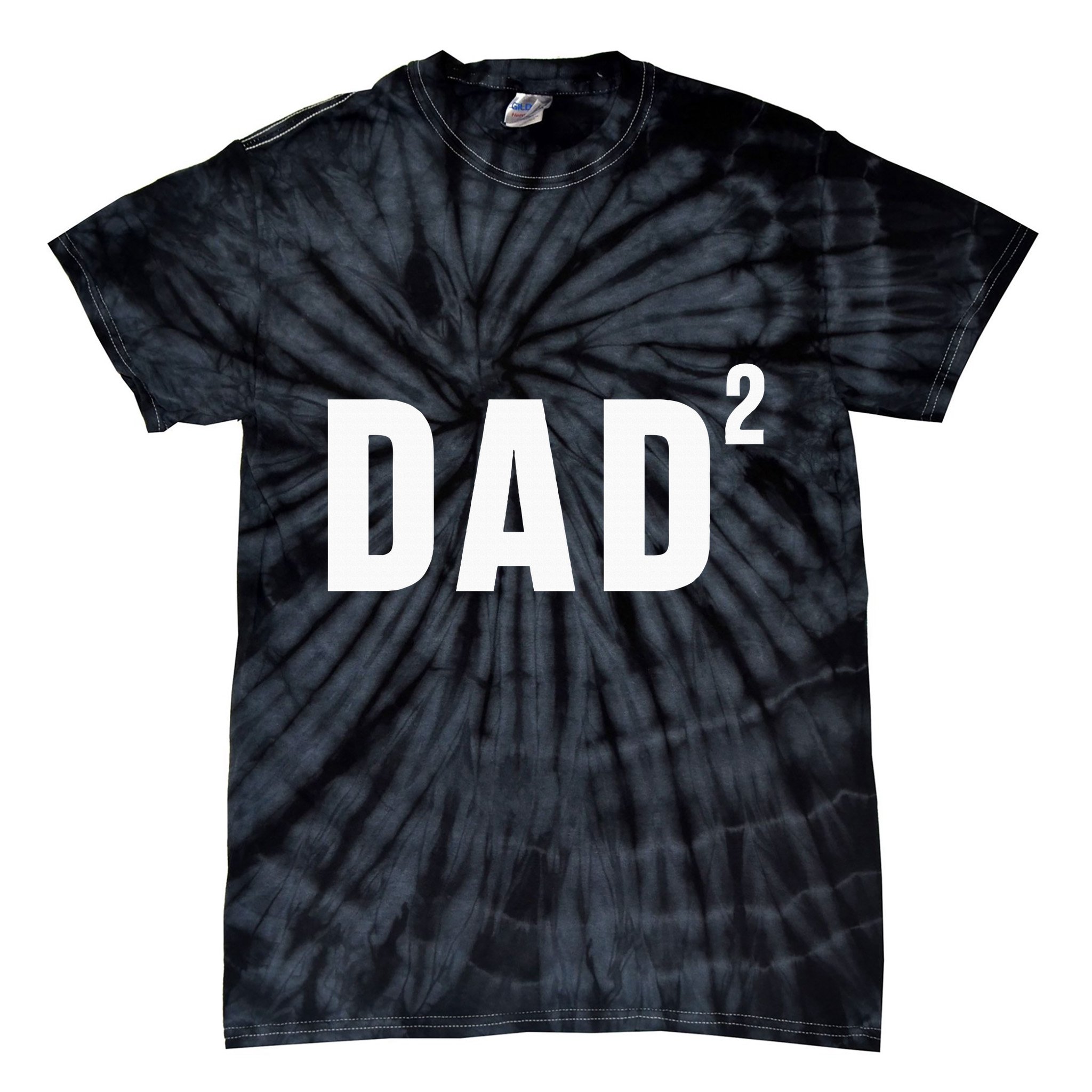 Dad Fathers Day 2 Pregnancy Announcement Second Baby Tie-Dye T-Shirt