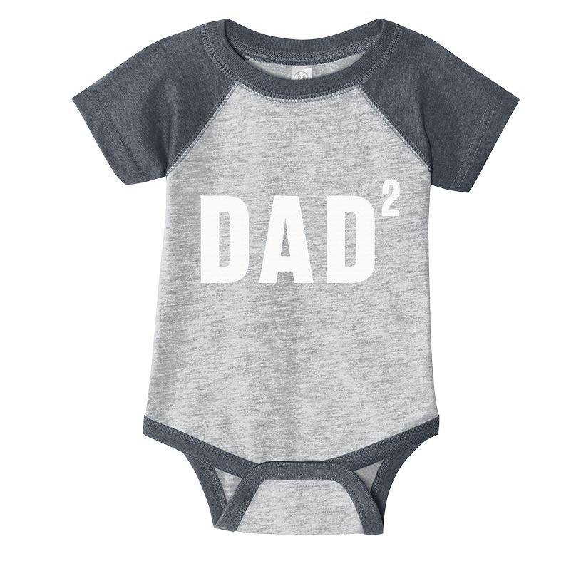 Dad Fathers Day 2 Pregnancy Announcement Second Baby Infant Baby Jersey Bodysuit