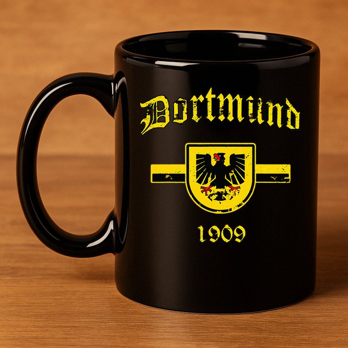 Dortmund Fan Design Ultra Gift 1909 11oz C Handle Ceramic Mug