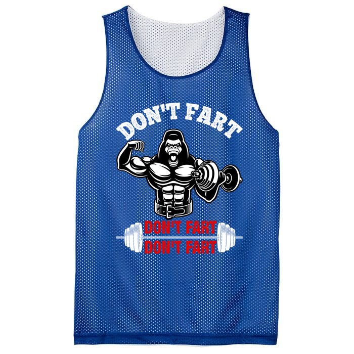 Don't Fart Don't Fart Bodybuilding Gym Fitness Muscle Gift Mesh Reversible Basketball Jersey Tank