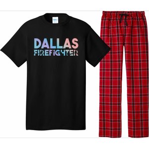 Dallas Firefighter Dad Proud Firefighter Fathers Day Funny Gift Pajama Set