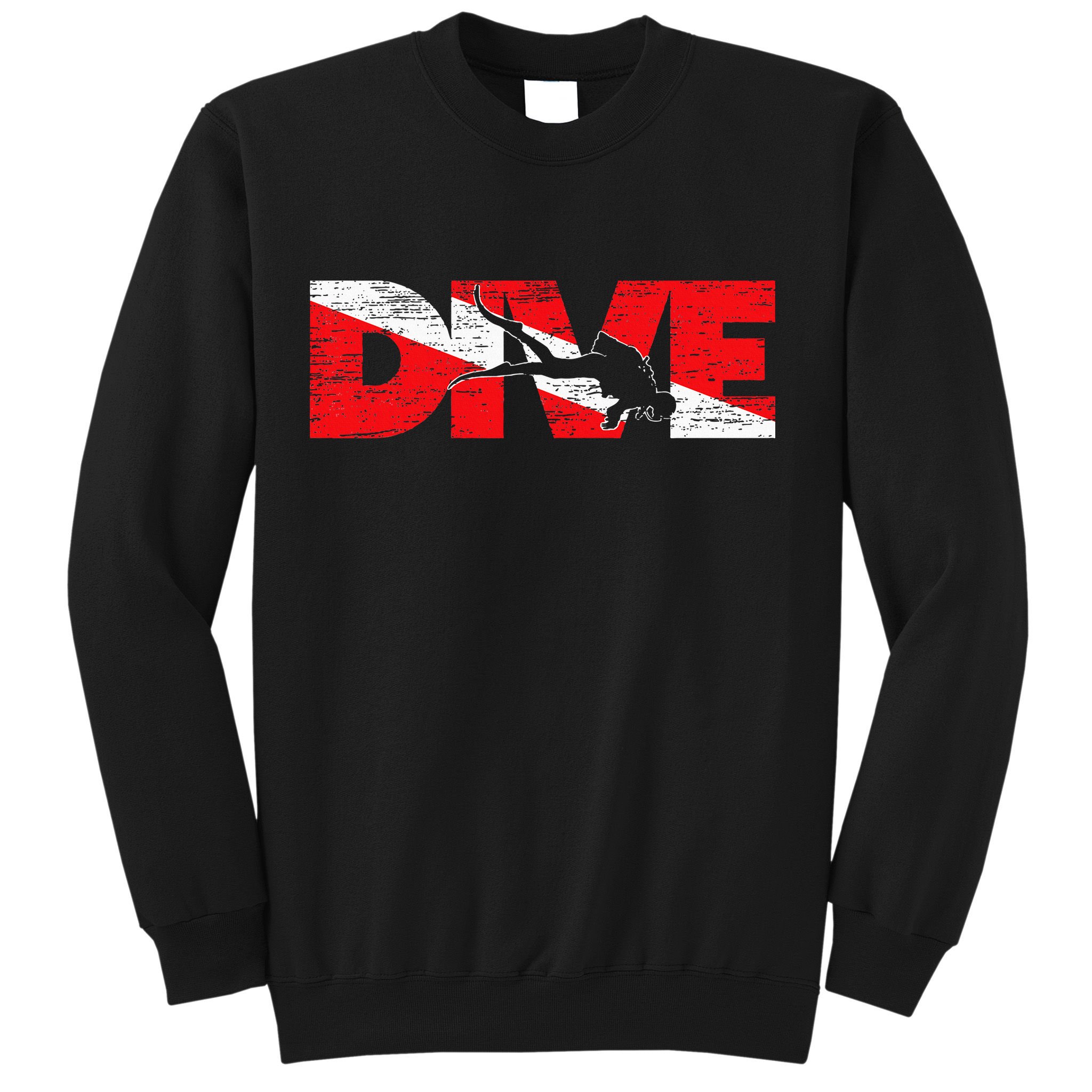 Dive Flag Diver Down Aquaholic Scuba Diving Ocean Life Sweatshirt