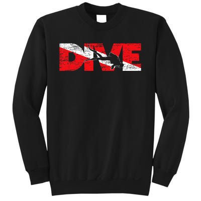 Dive Flag Diver Down Aquaholic Scuba Diving Ocean Life Sweatshirt