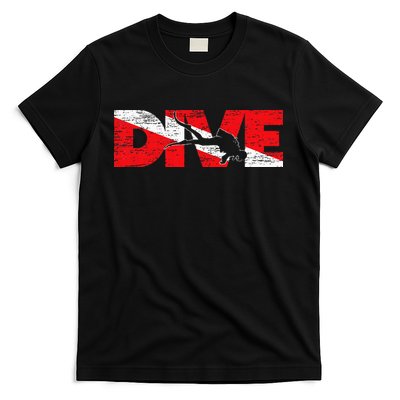 Dive Flag Diver Down Aquaholic Scuba Diving Ocean Life T-Shirt