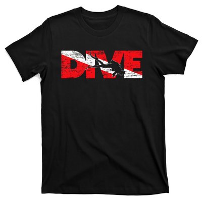 Dive Flag Diver Down Aquaholic Scuba Diving Ocean Life T-Shirt