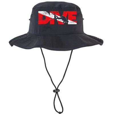 Dive Flag Diver Down Aquaholic Scuba Diving Ocean Life Bucket Hat