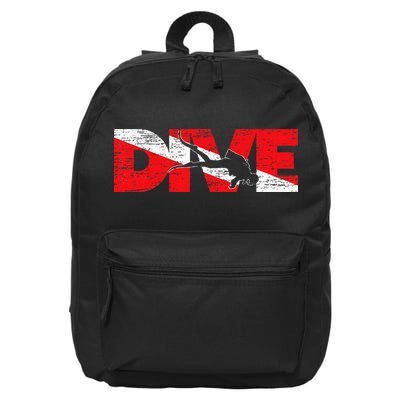 Dive Flag Diver Down Aquaholic Scuba Diving Ocean Life 16 in Basic Backpack