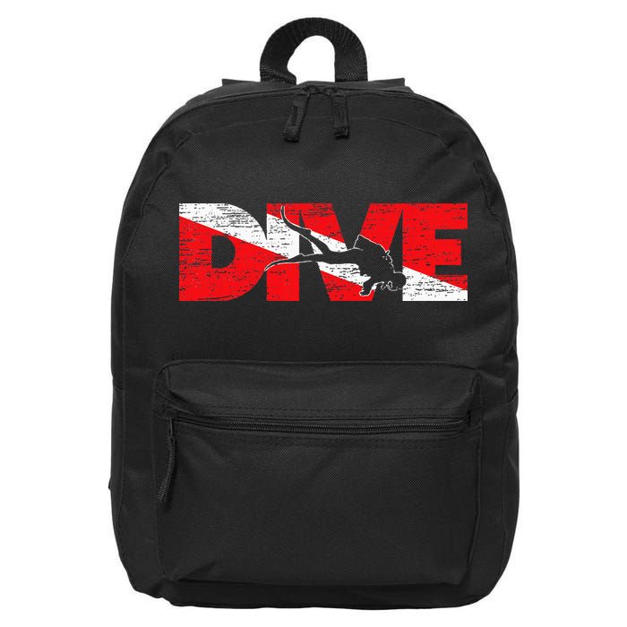 Dive Flag Diver Down Aquaholic Scuba Diving Ocean Life 16 in Basic Backpack