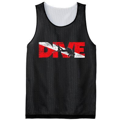 Dive Flag Diver Down Aquaholic Scuba Diving Ocean Life Mesh Reversible Basketball Jersey Tank