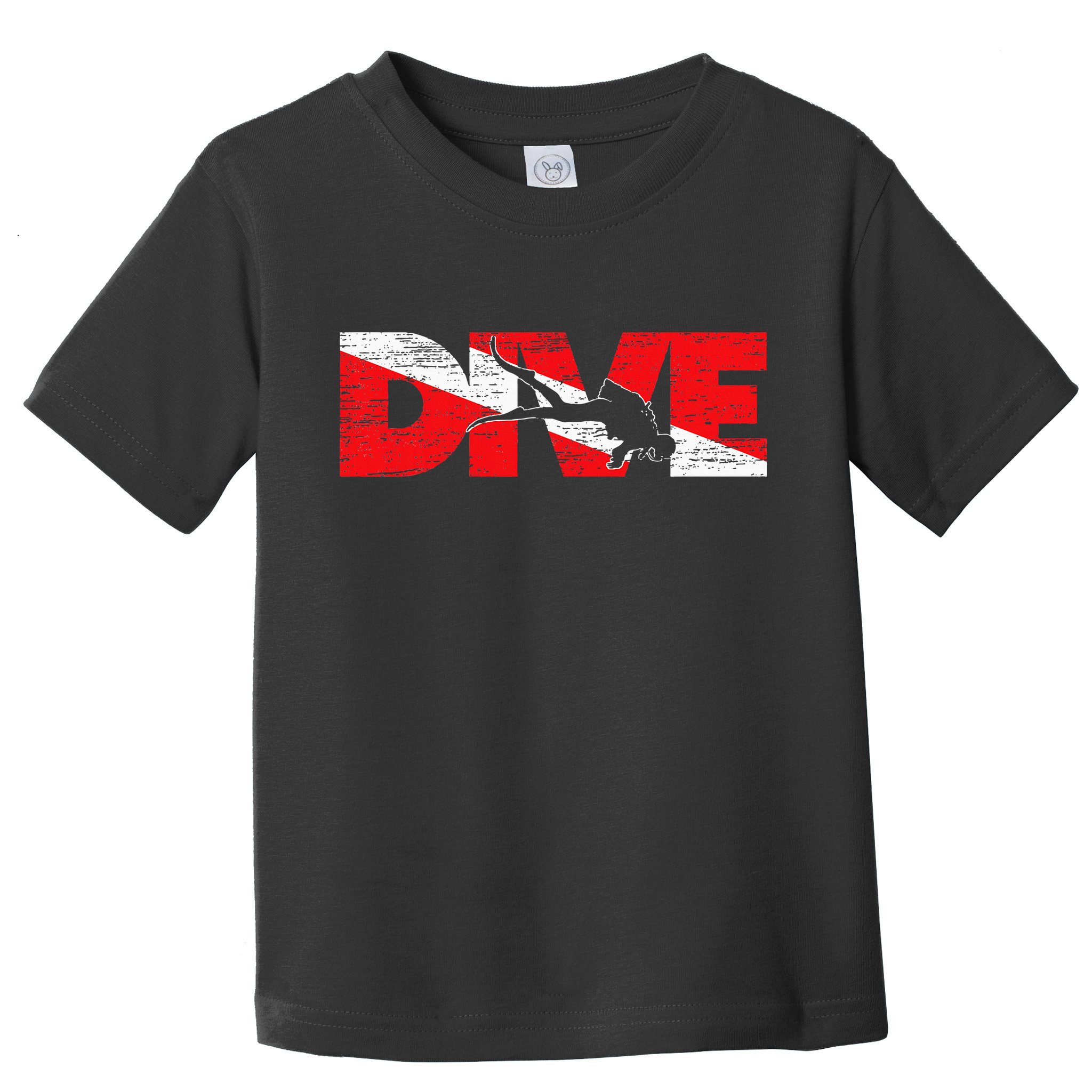Dive Flag Diver Down Aquaholic Scuba Diving Ocean Life Toddler T-Shirt