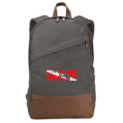Dive Flag Diver Down Aquaholic Scuba Diving Ocean Life Cotton Canvas Backpack