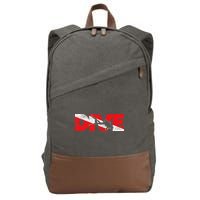 Dive Flag Diver Down Aquaholic Scuba Diving Ocean Life Cotton Canvas Backpack