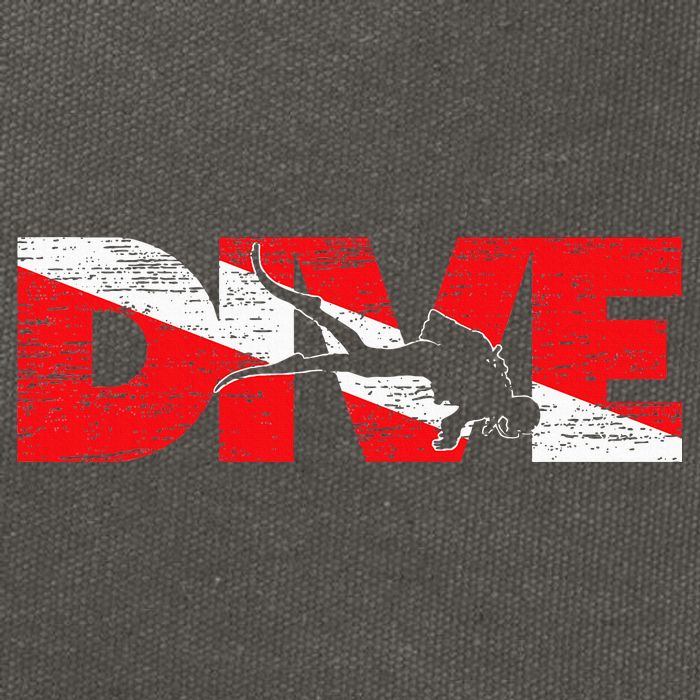 Dive Flag Diver Down Aquaholic Scuba Diving Ocean Life Cotton Canvas Backpack