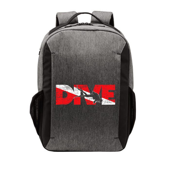 Dive Flag Diver Down Aquaholic Scuba Diving Ocean Life Vector Backpack