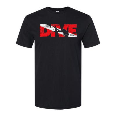 Dive Flag Diver Down Aquaholic Scuba Diving Ocean Life Softstyle CVC T-Shirt